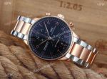 IWC Schaffhausen 2-Tone Rose Gold Case Black Dial Copy Watch